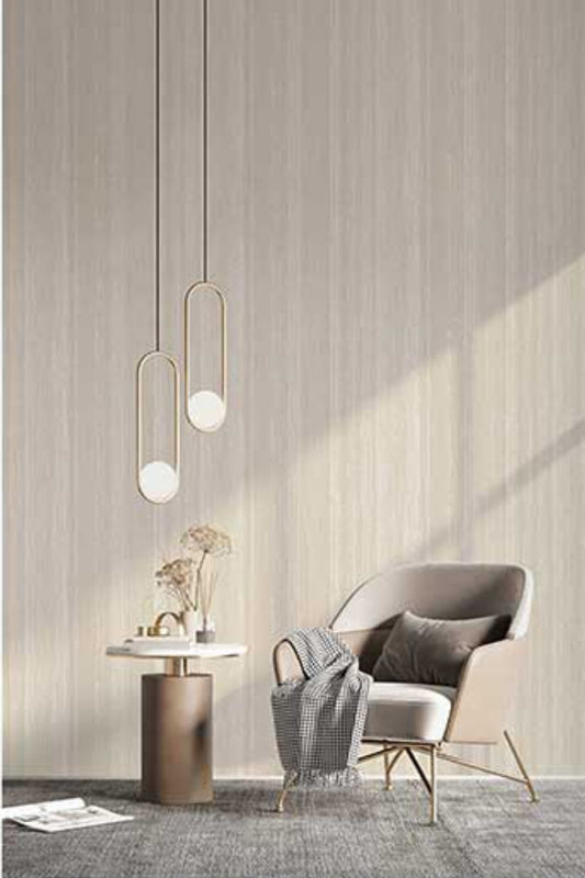 Ivory Silk Stria Wallpaper
