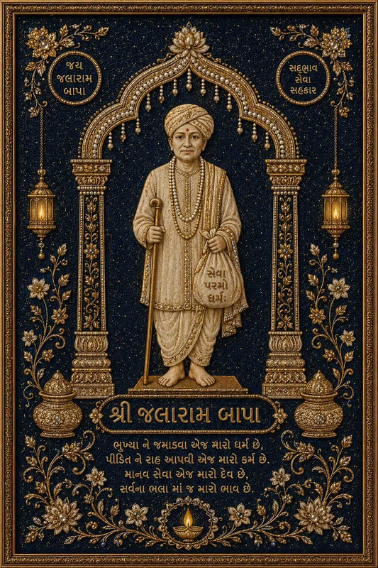 Shree Jalaram Bapa Embroidery Art