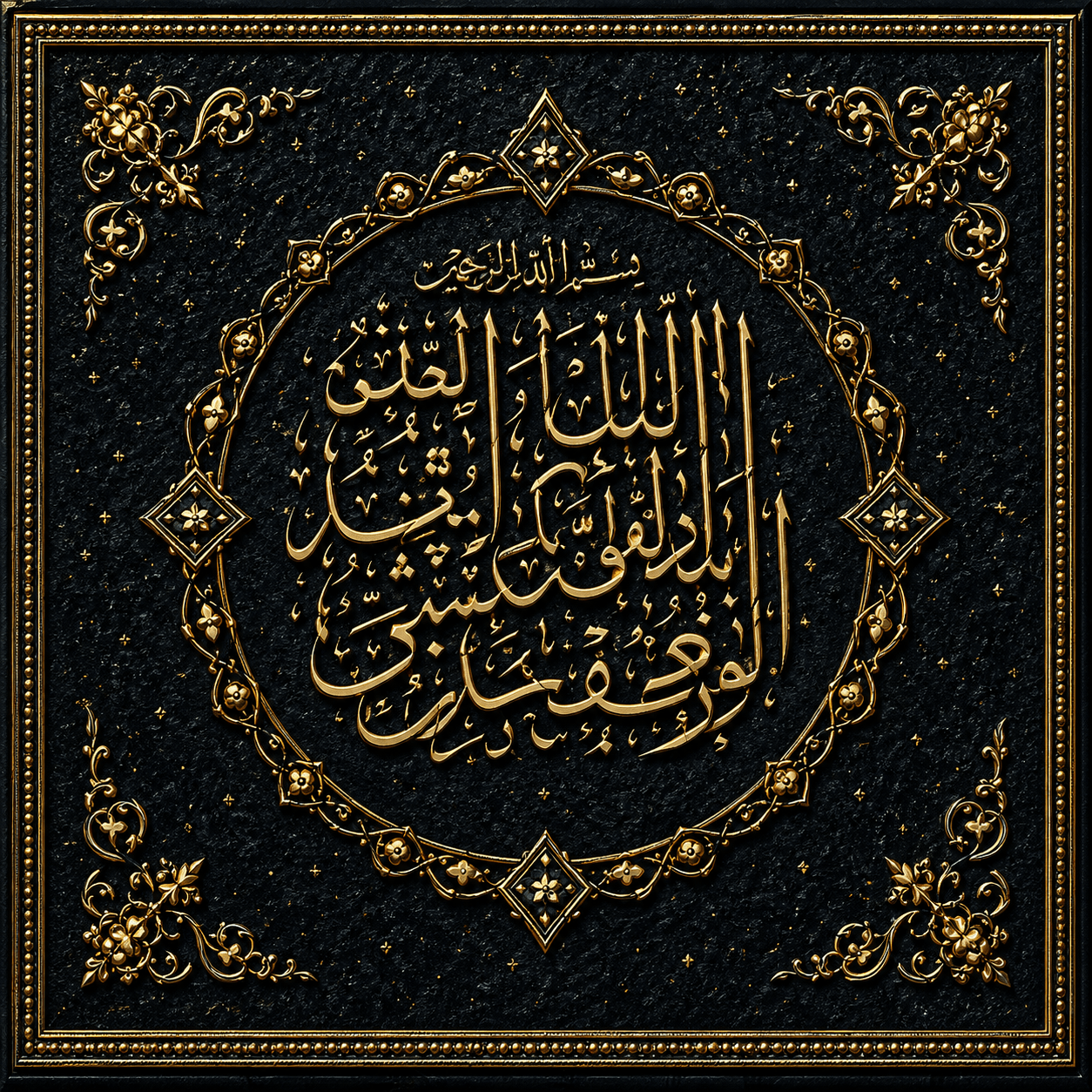Surah Quranic Verse Script Tablet Framed Wall Art